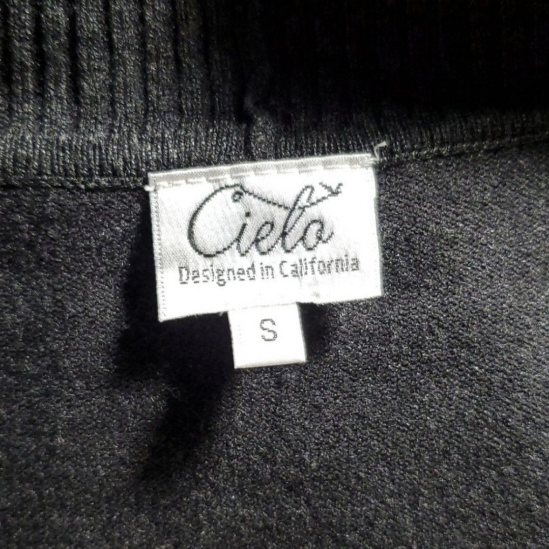 Other Cielo Size S/M Cardigan Charcoal Open Front Sweater Size M / US 6-8 / IT 42-44 - 7 Thumbnail