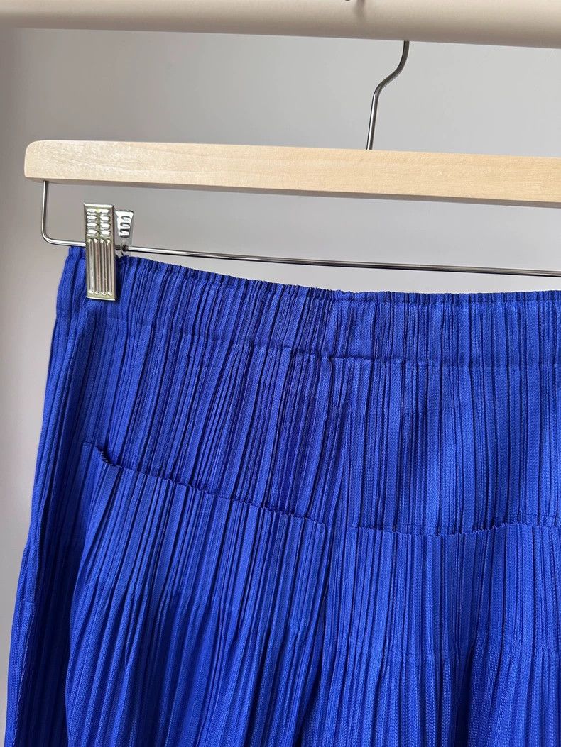 Issey Miyake Issey Miyake size:2 Blue pleated puff pants Size 31" - 6 Thumbnail