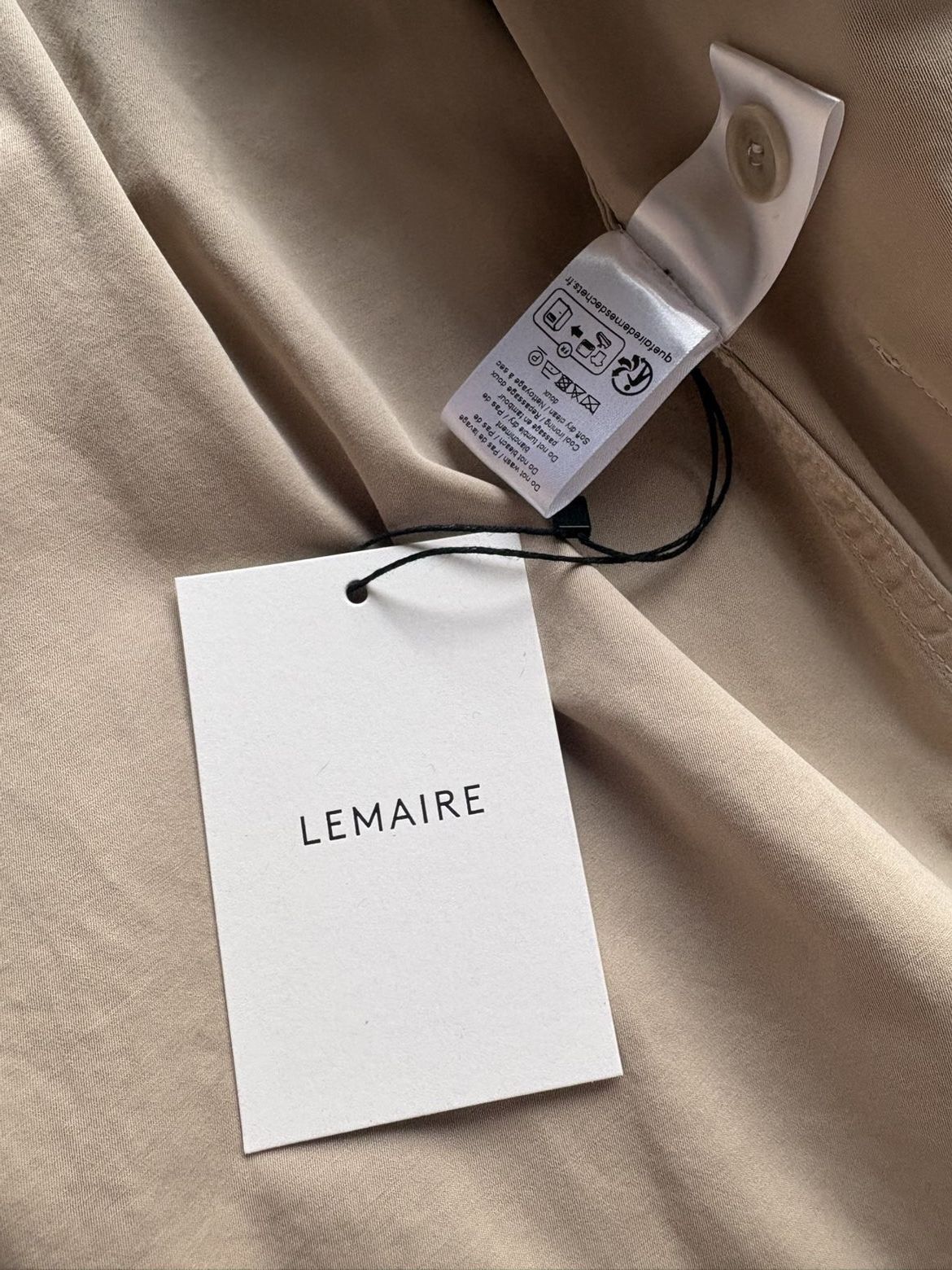 Lemaire LEMAIRE Beige Collarless Overshirt Size US M / EU 48-50 / 2 - 4 Thumbnail