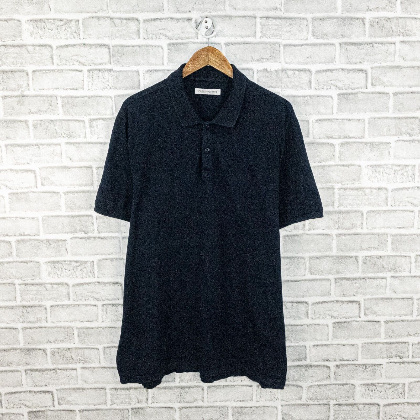 Outerknown OUTERKNOWN Men's Organic Cotton Polo shirt in Navy Blue Size US XXL / EU 58 / 5 - 1 Thumbnail