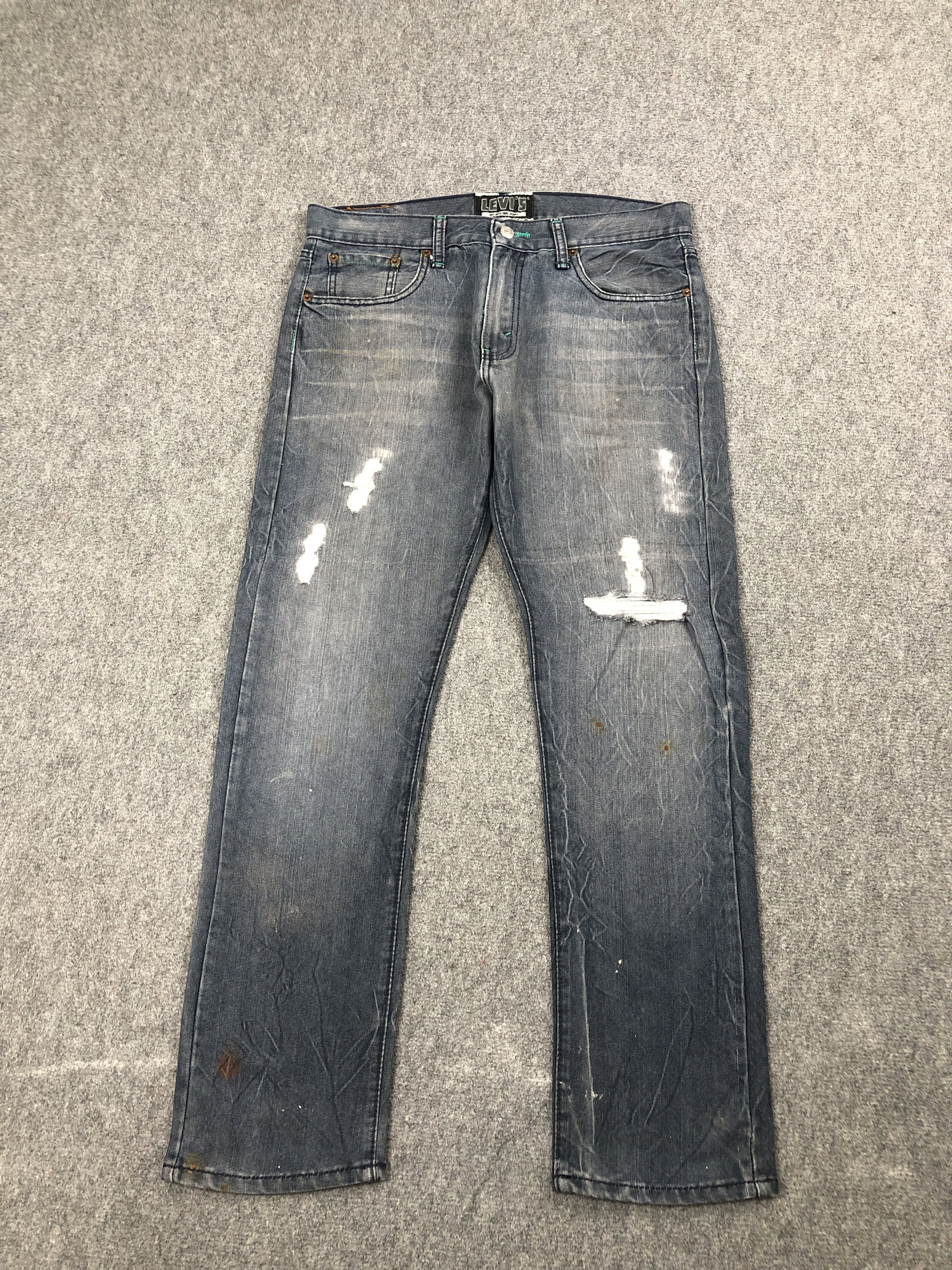 Levi's Vintage Levis 511 Skinny Distressed Jeans DP2532 Size US 33 - 1 Thumbnail