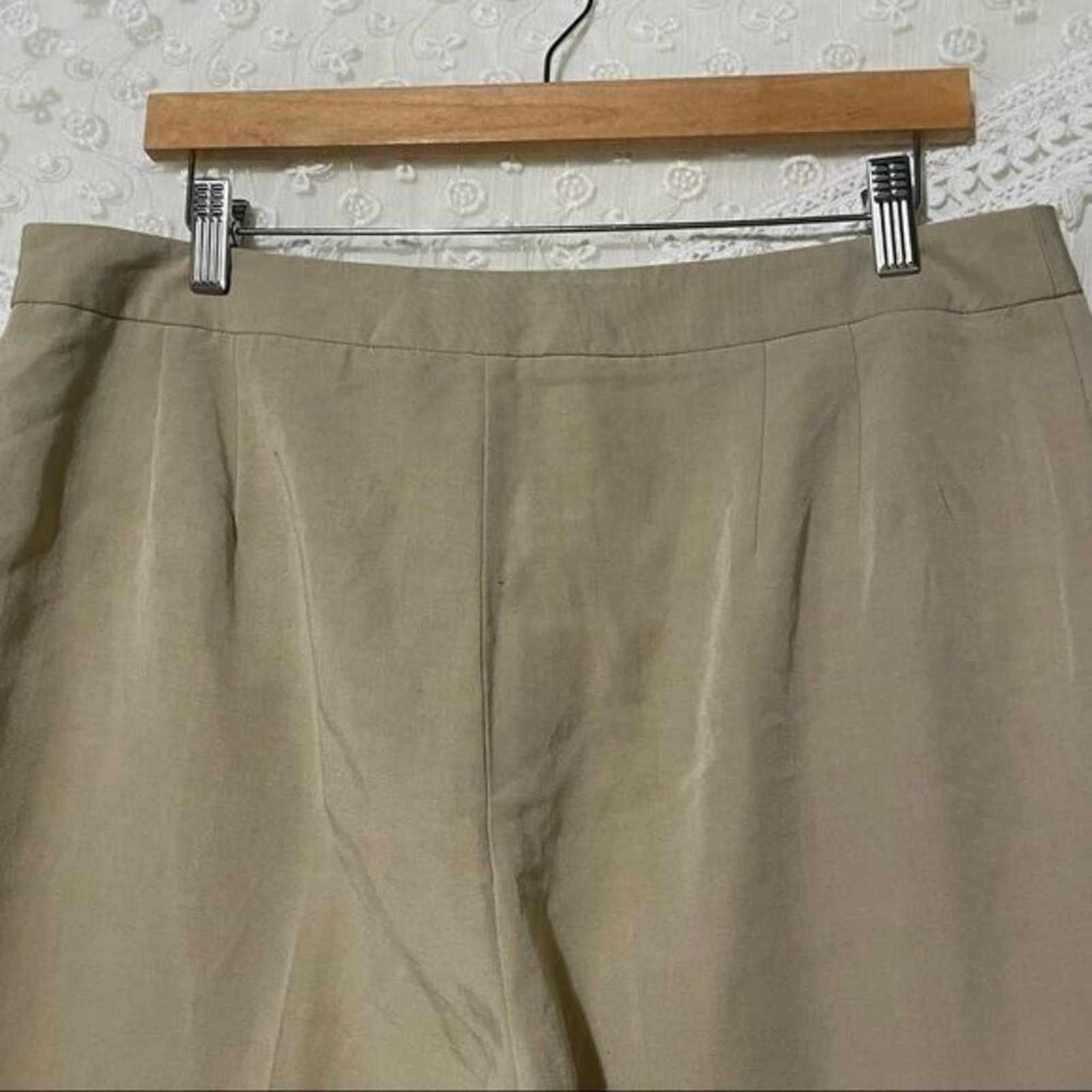 Evan Picone Evan Picone Womens Linen Blend Pants Size 10 Beige Size 32" / US 10 / IT 46 - 4 Thumbnail