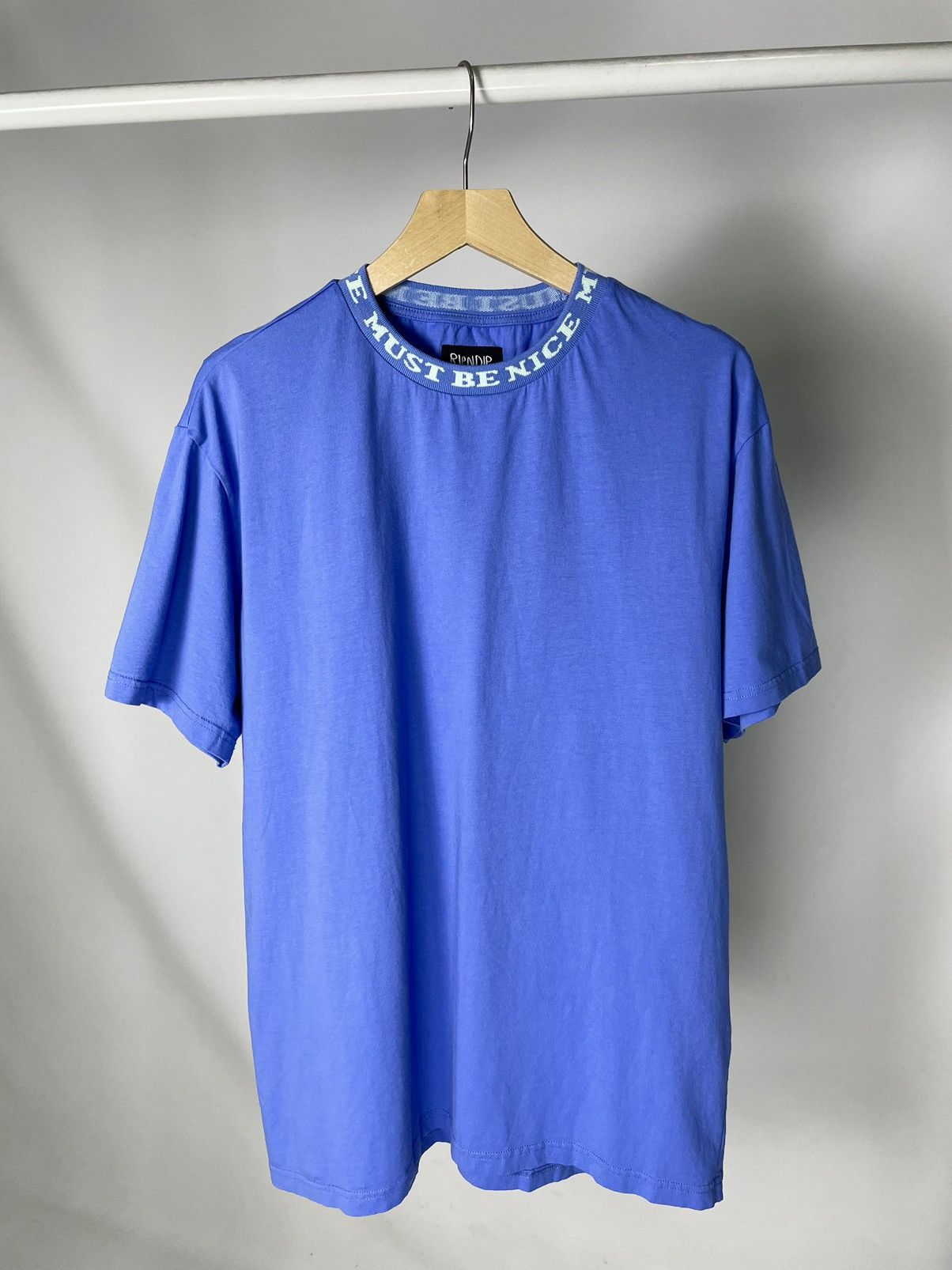 RIPNDIP Ripndip 😸 Must be Nice Collar Logo Blue Basic tee T shirt Size US L / EU 52-54 / 3 - 3 Thumbnail