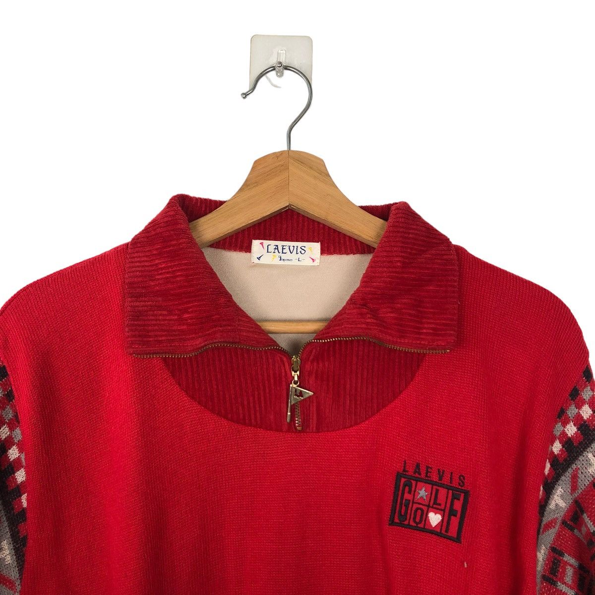Japanese Brand VINTAGE LAEVIS GOLF COLLAR SWEATSHIRT BIG LOGO JAPAN Size US M / EU 48-50 / 2 - 8 Thumbnail