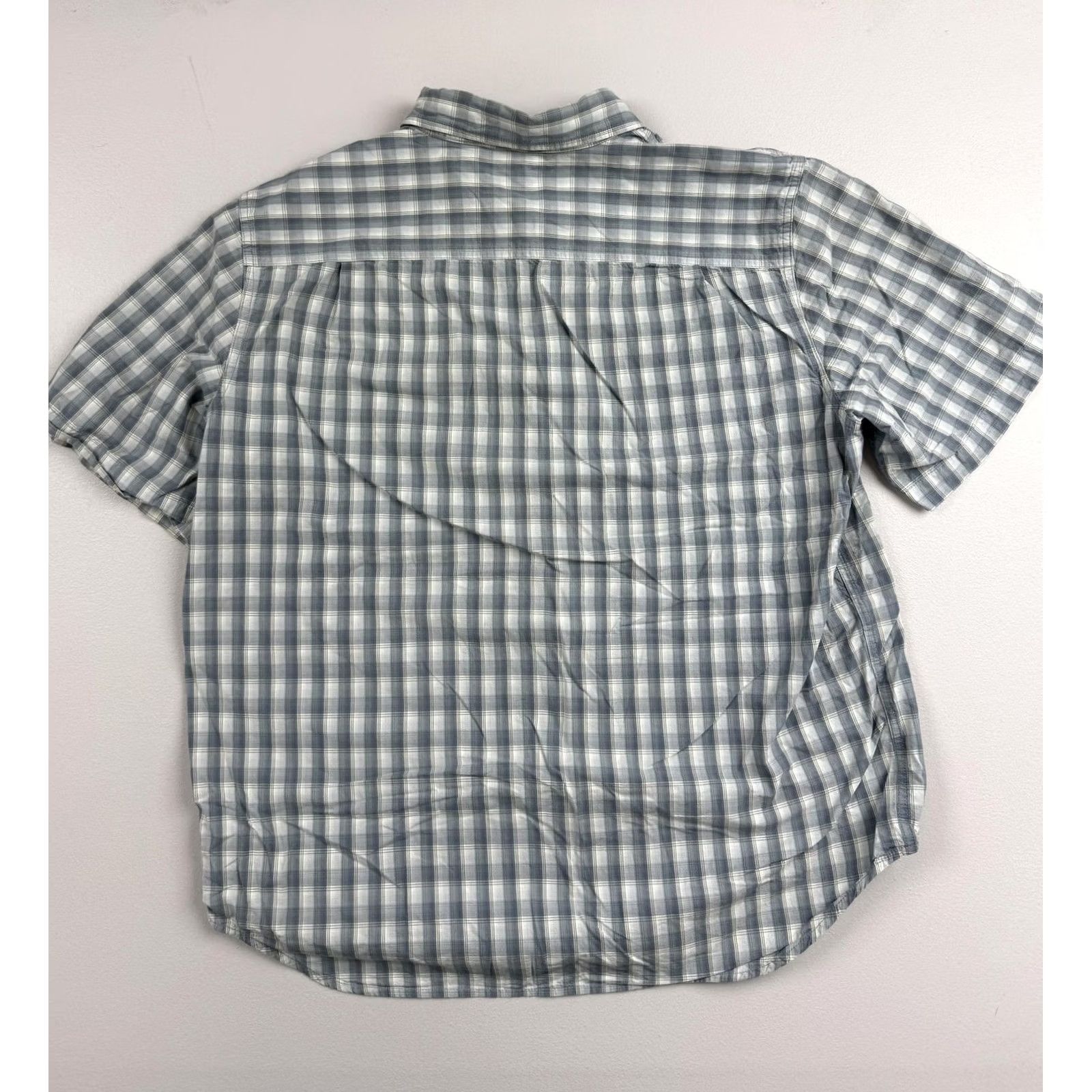 Carhartt Carhartt Shirt Mens XL Blue Plaid Short Sleeve Button-Front Workwear Outdoor Size US XL / EU 56 / 4 - 2 Thumbnail