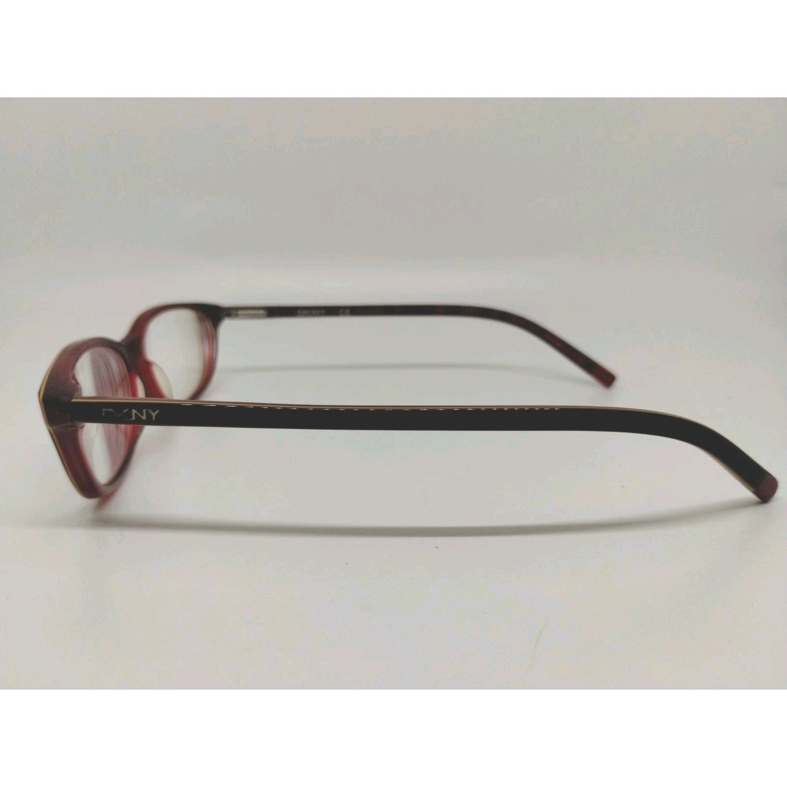 DKNY DKNY DY4558 3277 Eyeglasses Frames Brown Red Round Cat Eye Size ONE SIZE - 4 Thumbnail