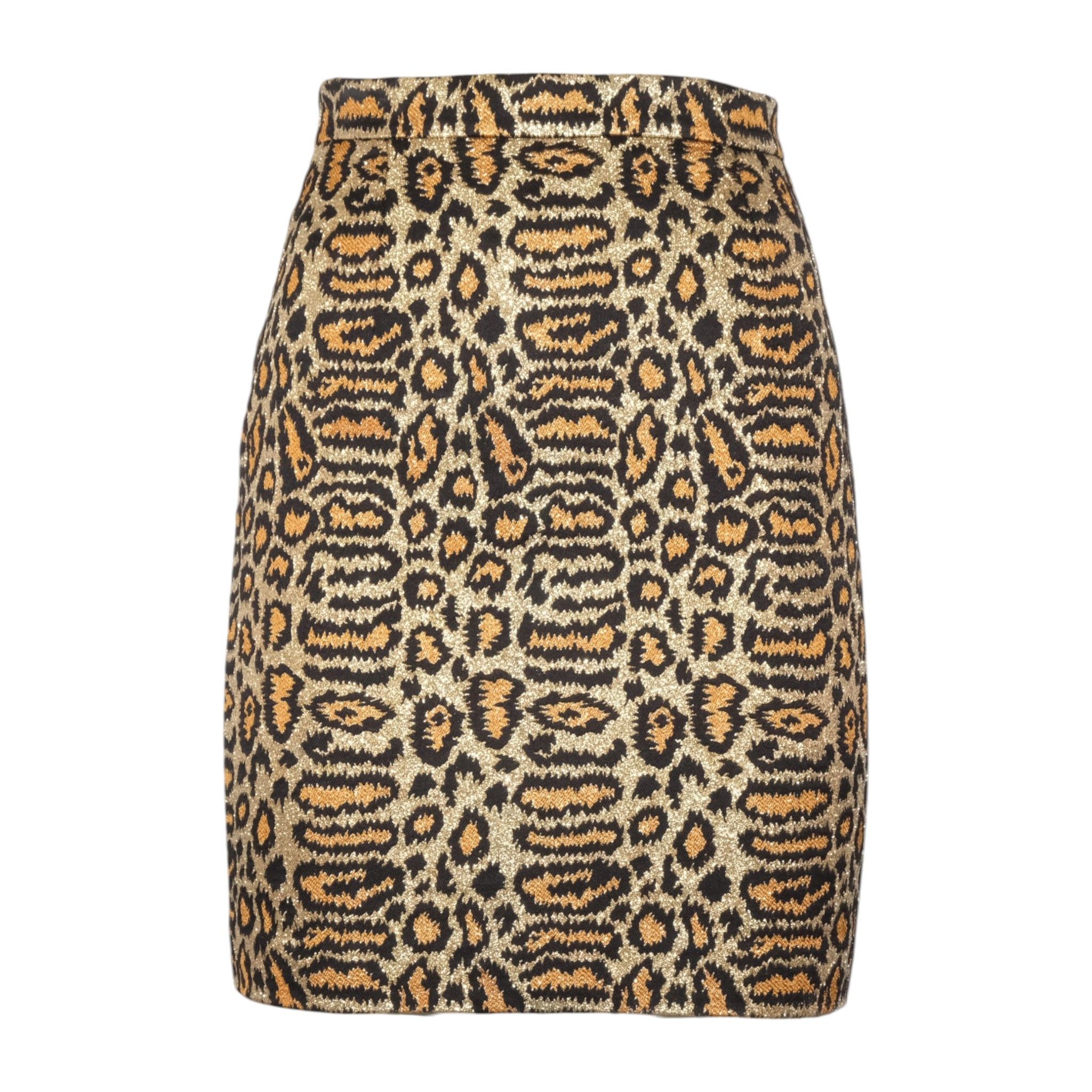 Saint Laurent Paris SS 2014 Runway Brocate Leopard Mini Skirt Size 25" / US 0 / IT 36 - 1 Thumbnail