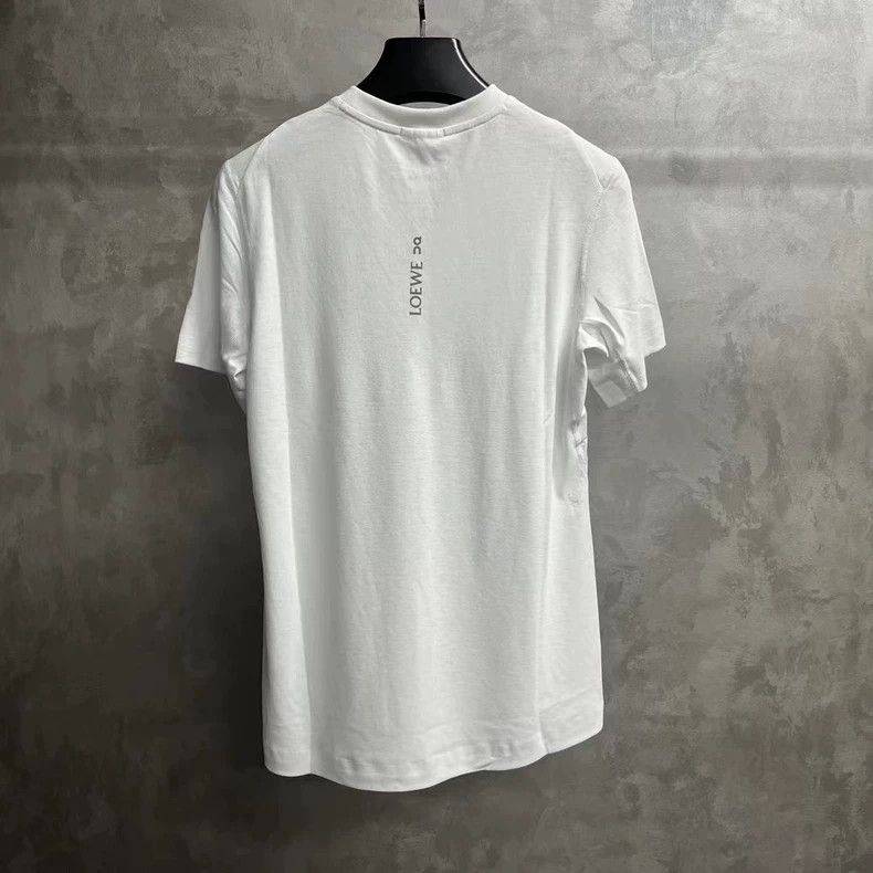 Loewe LOEWE White Textured Print Loose Short Sleeve Size XS / US 0-2 / IT 36-38 - 2 Thumbnail