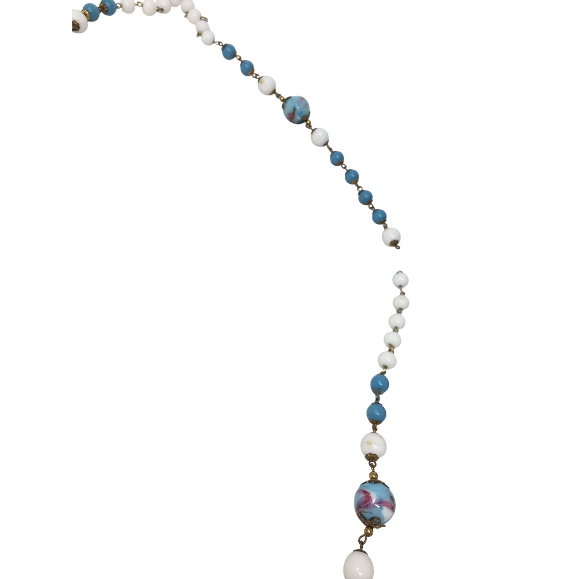 Other Women's Blue and White Beaded Necklace and Extra Beads/Piece Size ONE SIZE - 3 Thumbnail