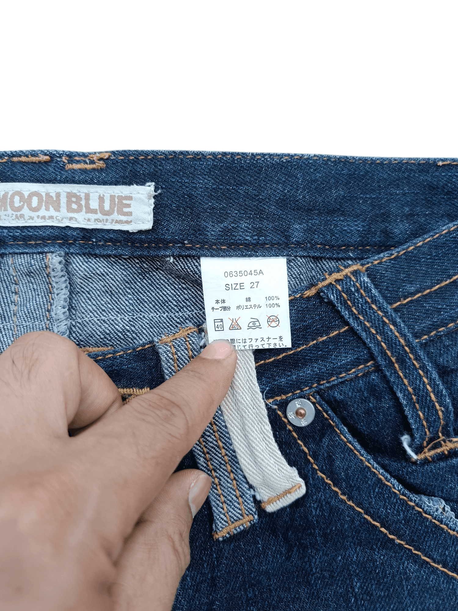 Designer VTG BLUE MOON BLUE SIDE STRIPE EMBROIDERY STYLE DESIGN DENIM Size US 30 / EU 46 - 9 Thumbnail