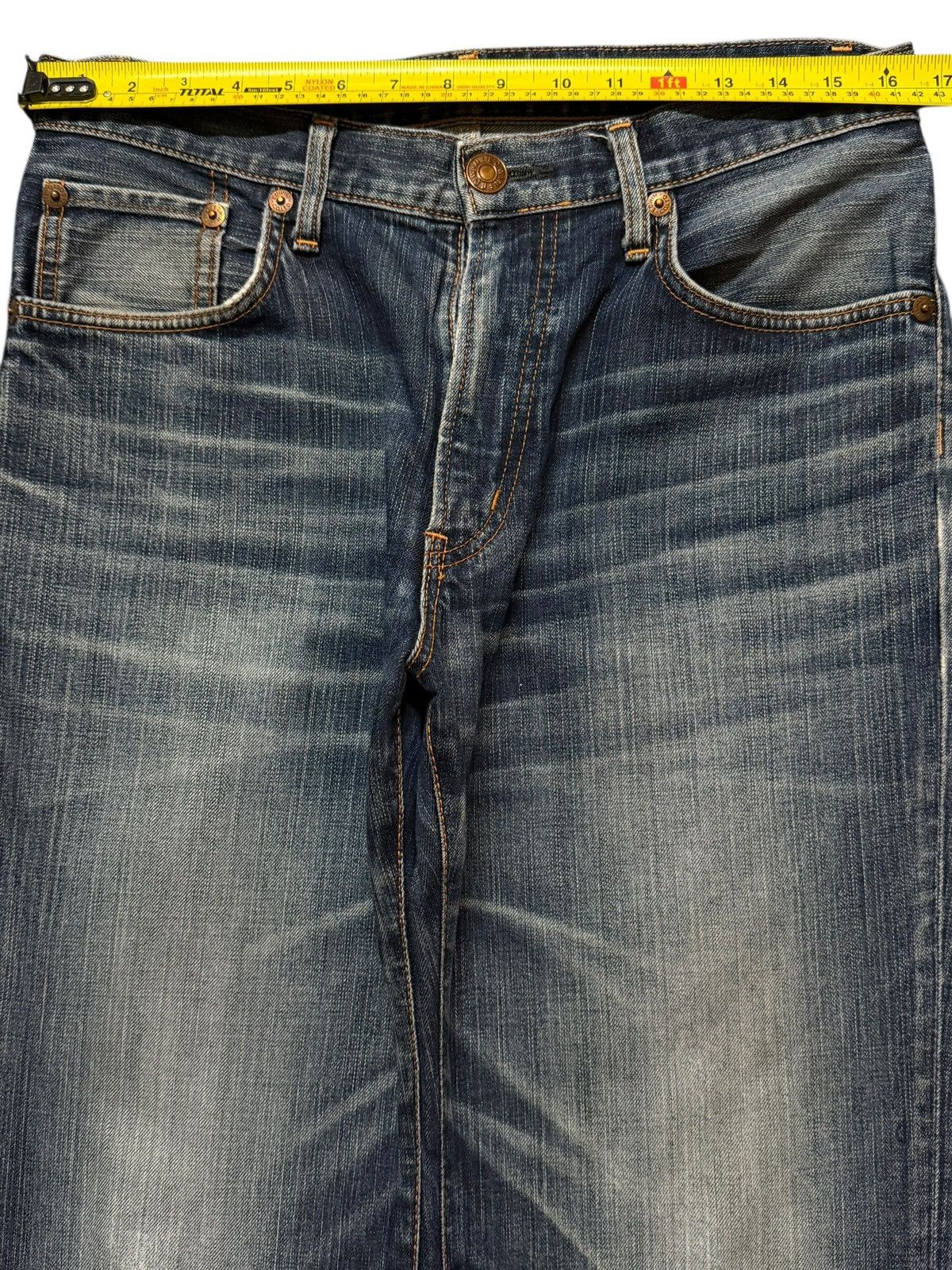 Edwin Vintage 90s Japan Edwin 503 Blue Faded Wash Straights Leg Size US 32 / EU 48 - 8 Thumbnail