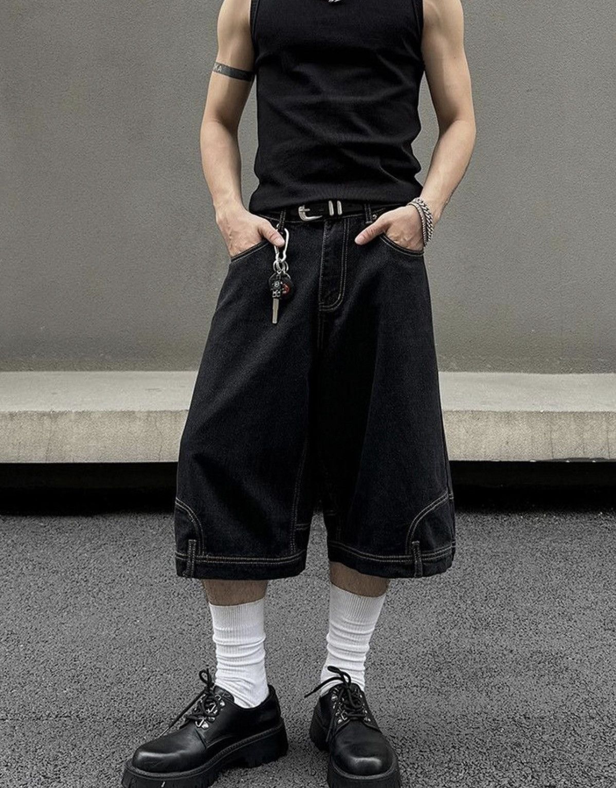 Jean Reversed Wide Leg Jorts Size US 33 - 2 Thumbnail