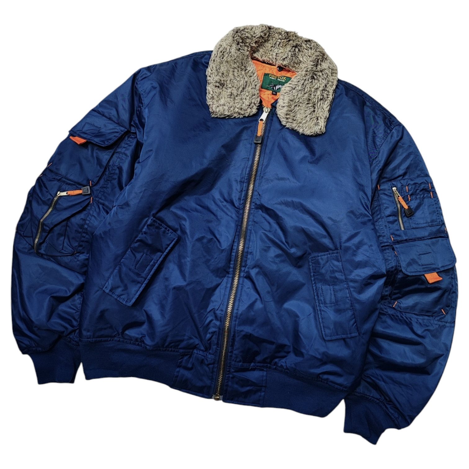 Other Vintage Fire Fox World Island Bomber Flight Jacket Size US XL / EU 56 / 4 - 2 Thumbnail