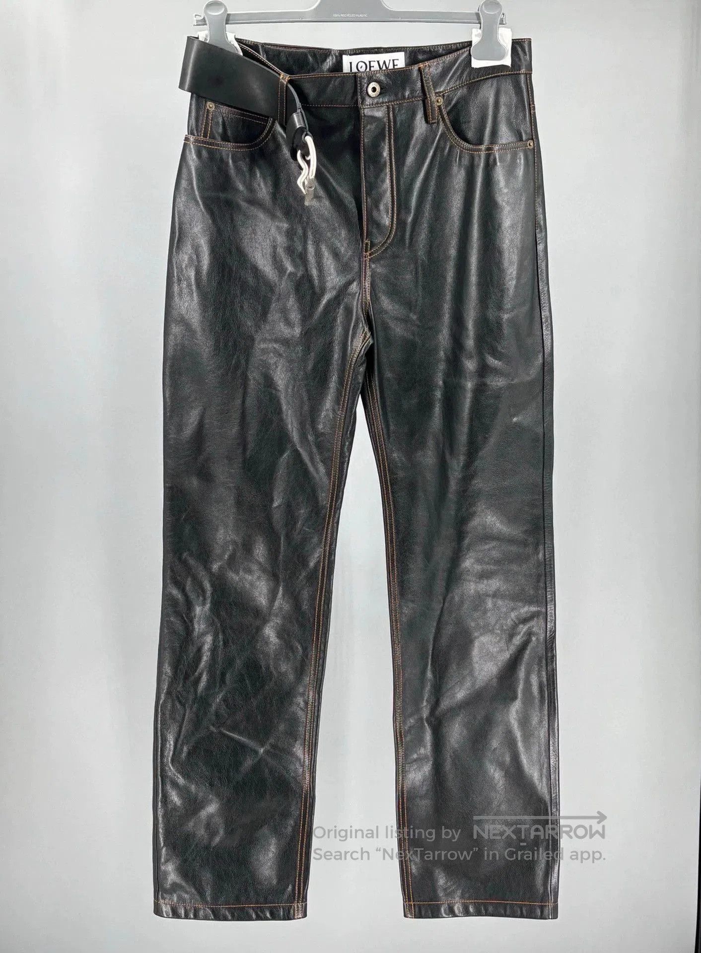 Loewe Men's Leather Pants Spring Summer Collection.