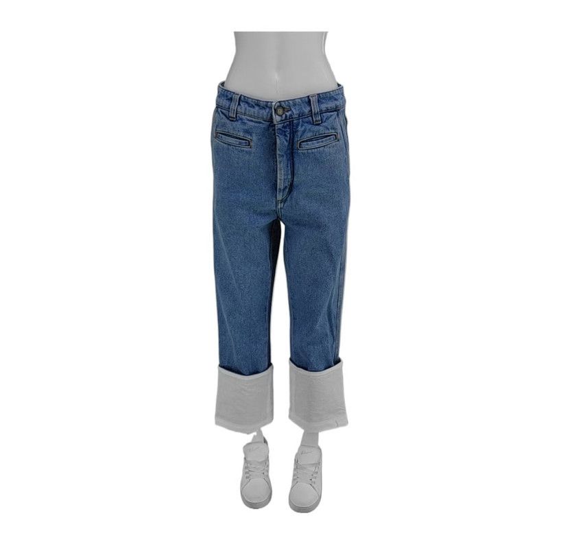 Loewe Loewe Light Blue Cotton Jeans for Women 0089 Size 22" - 1 Thumbnail