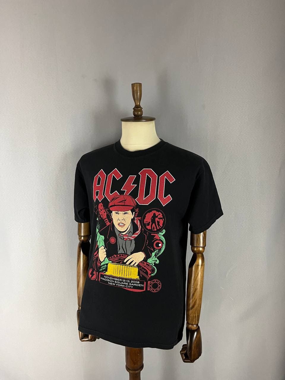 AC/DC AC/DC Tee T Shirt Vintage Black 2008 NY Tour Size US L / EU 52-54 / 3 - 2 Thumbnail