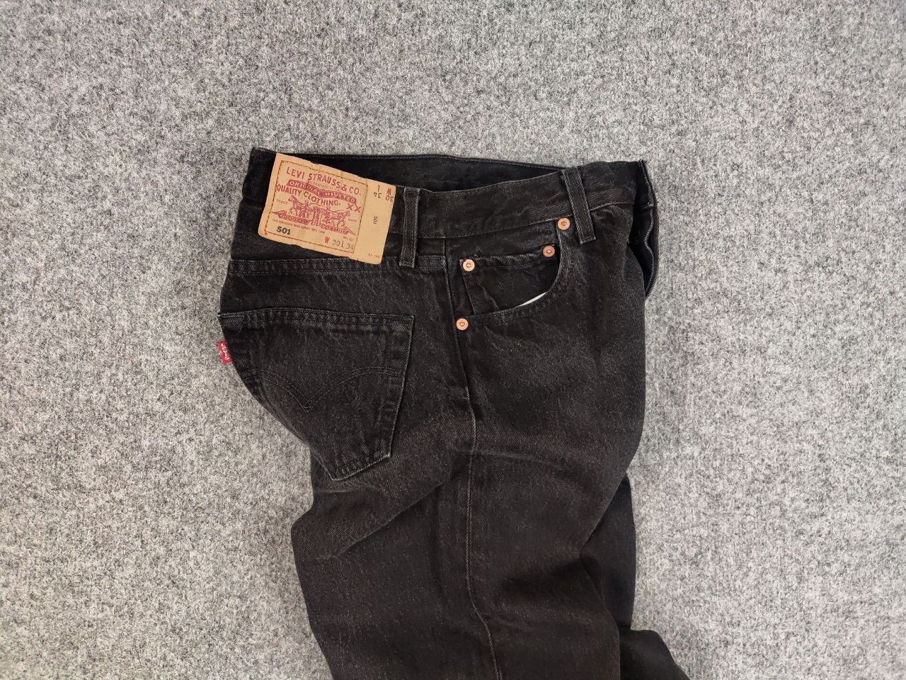 Levi's Vintage 90's Levis 501 Black Faded Denim Jeans Usa Style Size US 30 / EU 46 - 14 Thumbnail