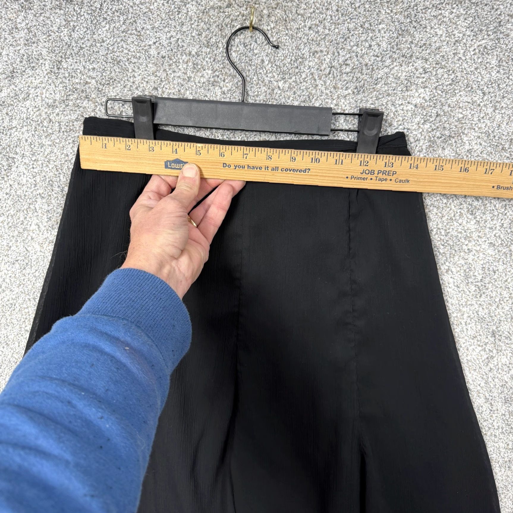 George VINTAGE George Skirt 6 Women Knee Length Black Lined A-Line Elastic Back Pull On Office Casual 90s Siren Grunge Whimsmigoth Size 28" / US 6 / IT 42 - 3 Thumbnail