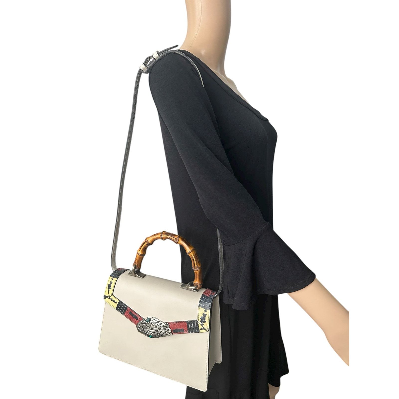 Gucci Gucci Snake Bamboo Top Handle Bag Size ONE SIZE - 8 Thumbnail