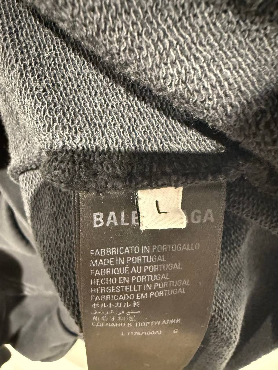 Balenciaga Black Logo Embroidered Cotton Zipped Hoodie Size US L / EU 52-54 / 3 - 6 Thumbnail