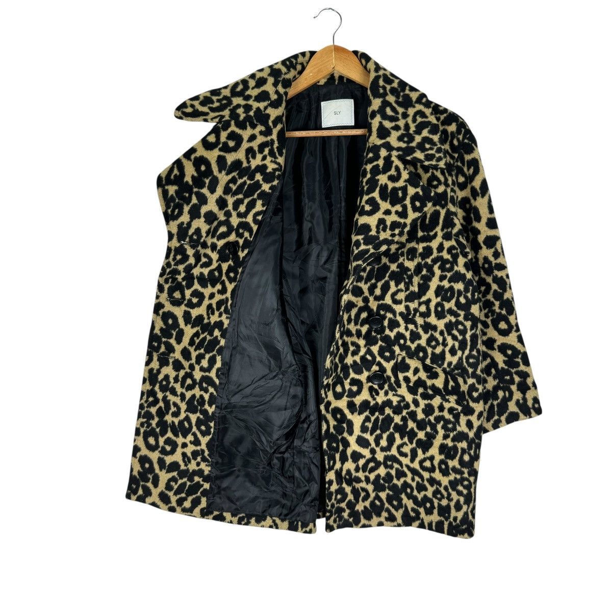 SLY ☀️SLY LEOPARD DOUBLE BREASTED COAT JACKET Size S / US 4 / IT 40 - 6 Thumbnail