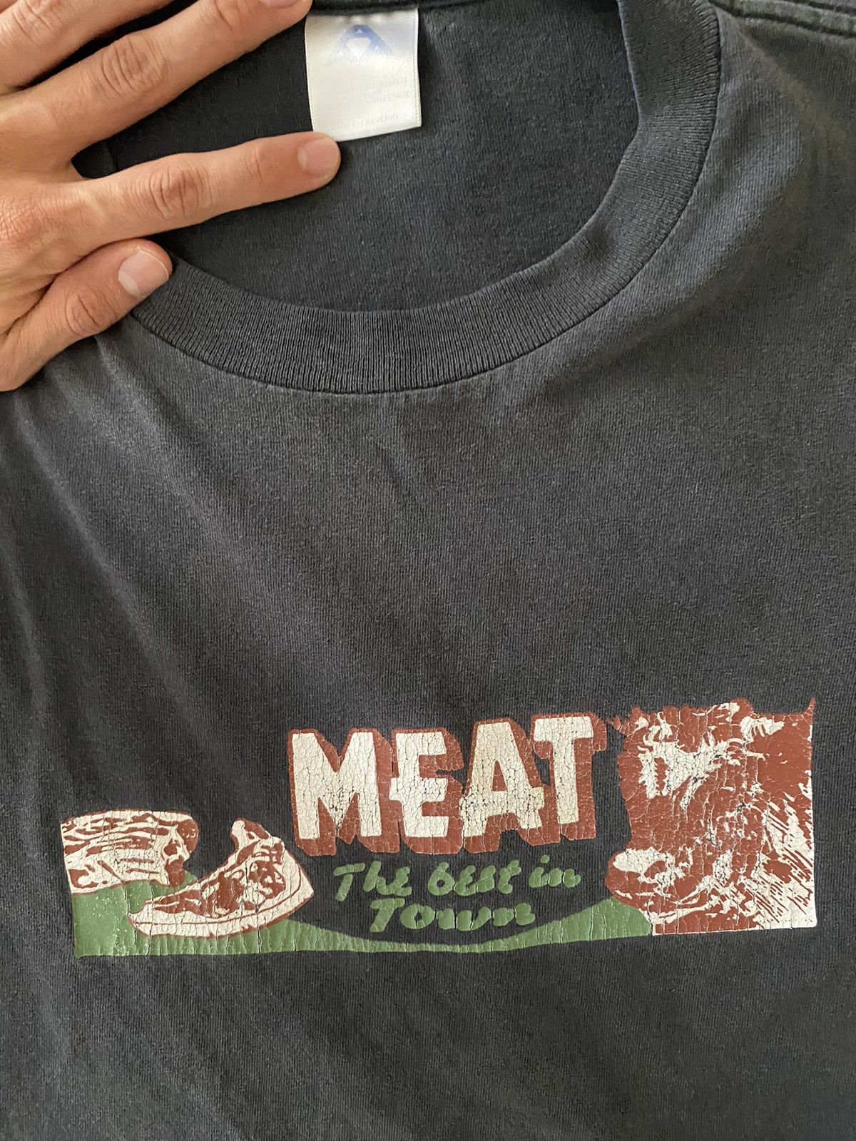 Vintage Vintage MEAT t shirt Size US L / EU 52-54 / 3 - 2 Thumbnail