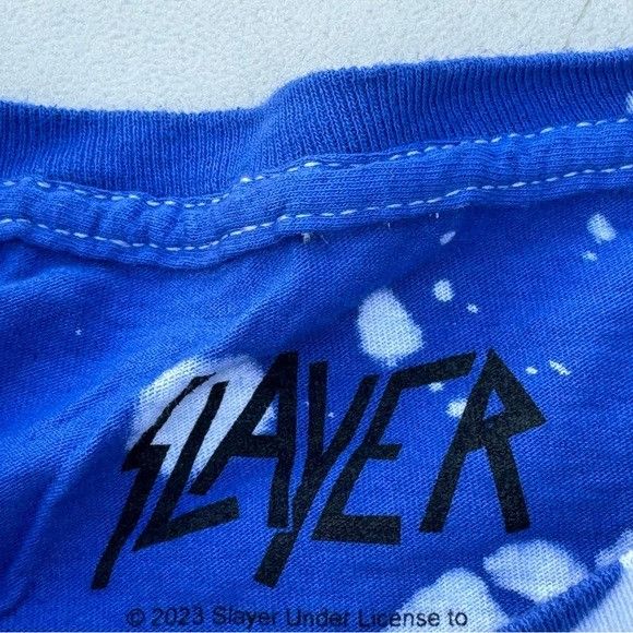Band Tees × Slayer NEW SLAYER BLUE TIE DYE T-SHIRT SZ LARGE L Size US L / EU 52-54 / 3 - 3 Thumbnail