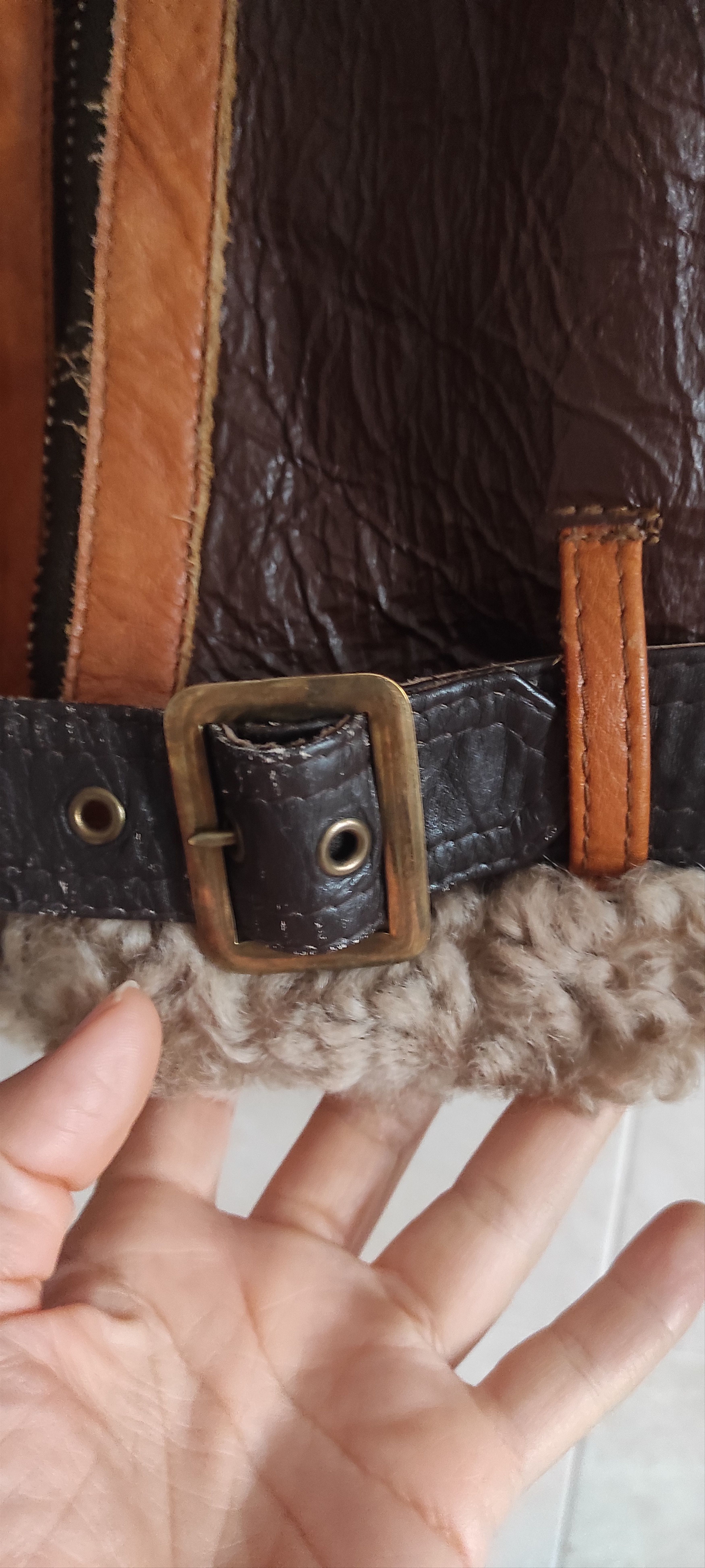 Other Bomber Flying Genuine Sheepskin Leather Fur Jacket Size US L / EU 52-54 / 3 - 11 Thumbnail