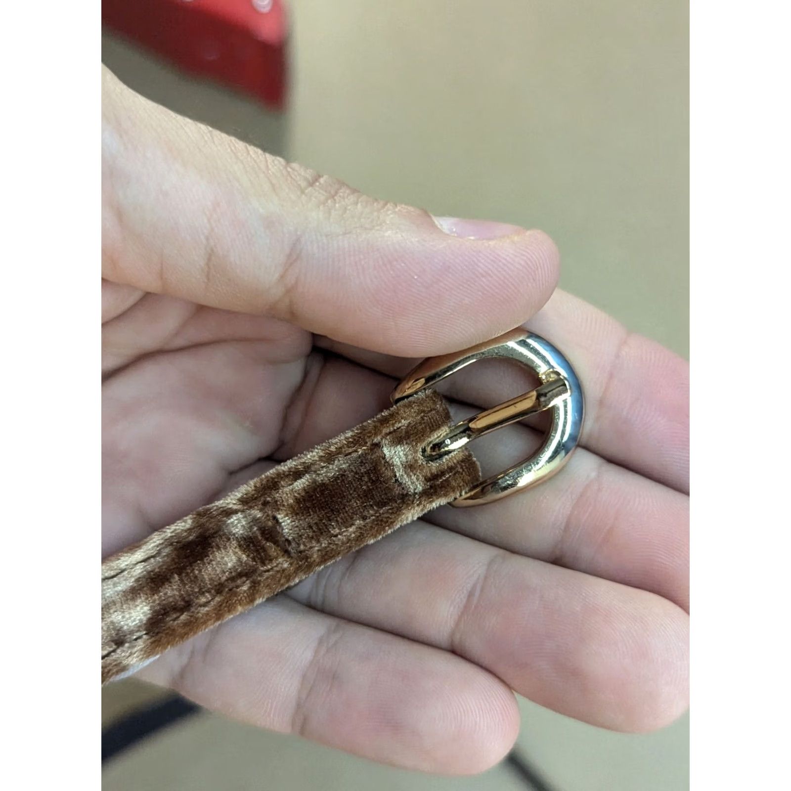Vintage DAY Birger et Mikkelsen Womens Belt S-M Lupin Suede Animal Print Belt Brown Cognac Buckle Fans Size ONE SIZE - 5 Thumbnail
