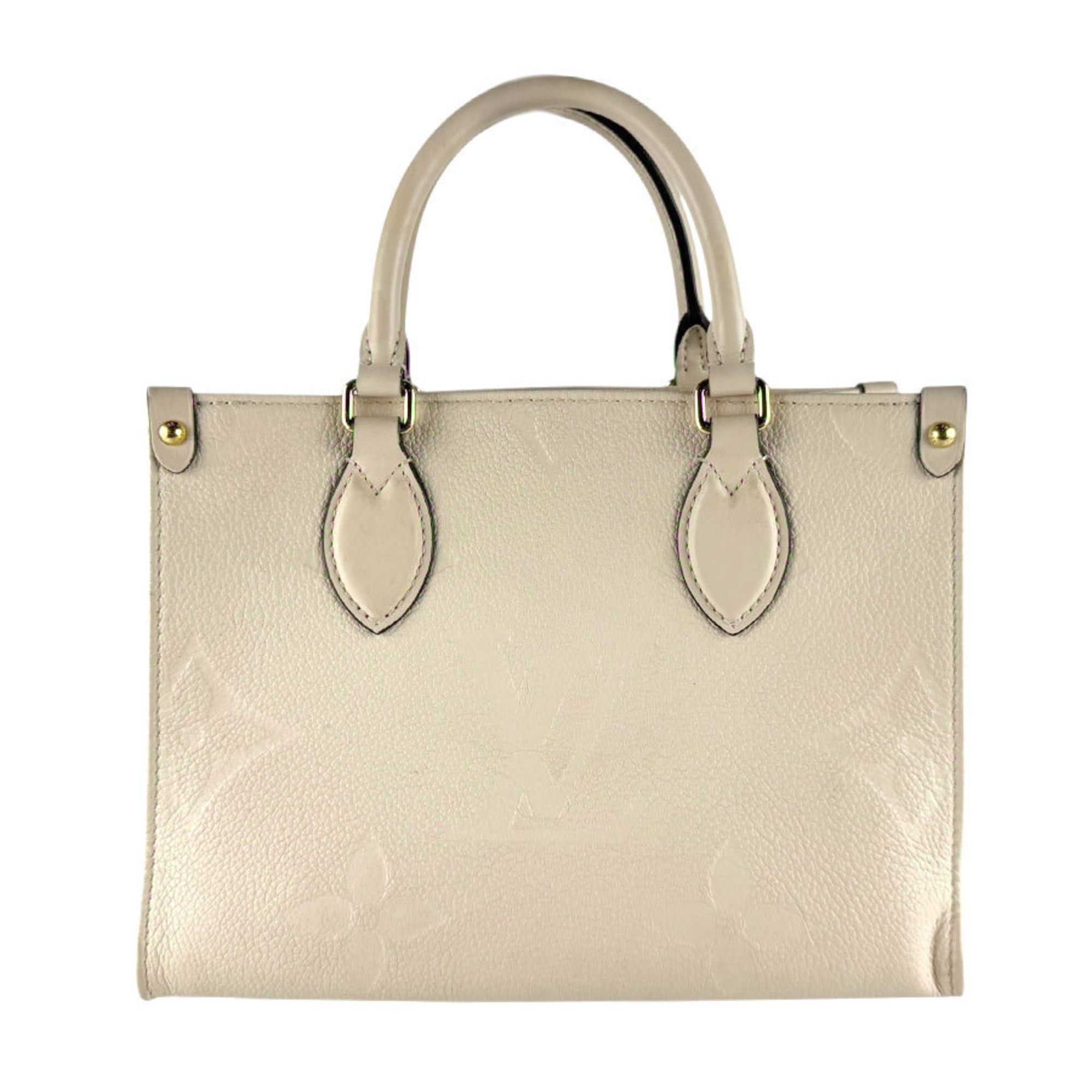 Louis Vuitton Louis Vuitton Monogram Empreinte On-the-Go PM Handbag/Shoulder Bag, Crème, Women's, M46569 z8567 Size ONE SIZE - 1 Thumbnail