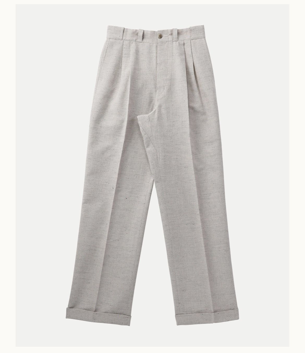 Taiga Takahasi Lot 201 Work Trousers Melange Ivory