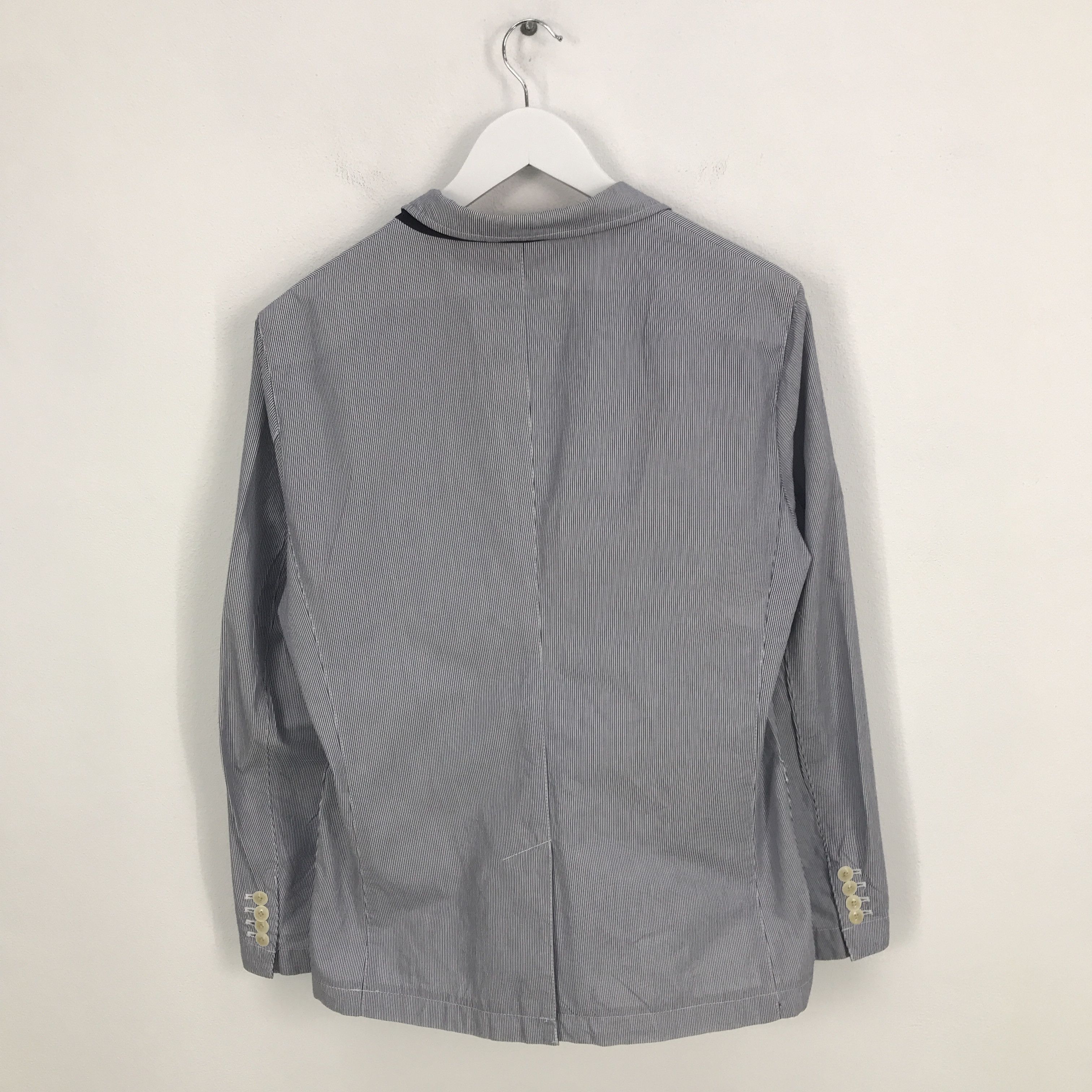 Burberry × Japanese Brand Rare burberry black label Striped blazer coat jacket Size US L / EU 52-54 / 3 - 3 Thumbnail