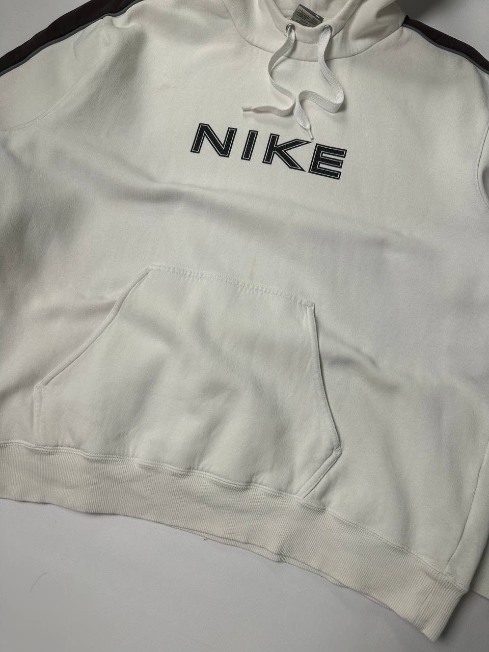 Nike × Vintage Vintage Nike Brown/White Boxy Hoodie Travis Size US L / EU 52-54 / 3 - 4 Thumbnail