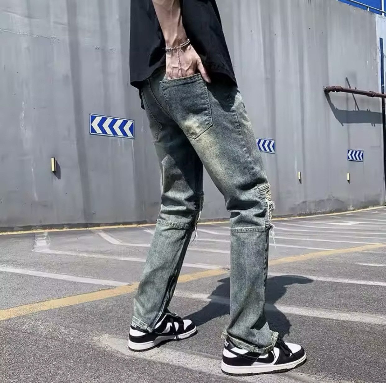 Vintage Stretch Slim Ripped Jeans Pants Size US 31 - 2 Thumbnail