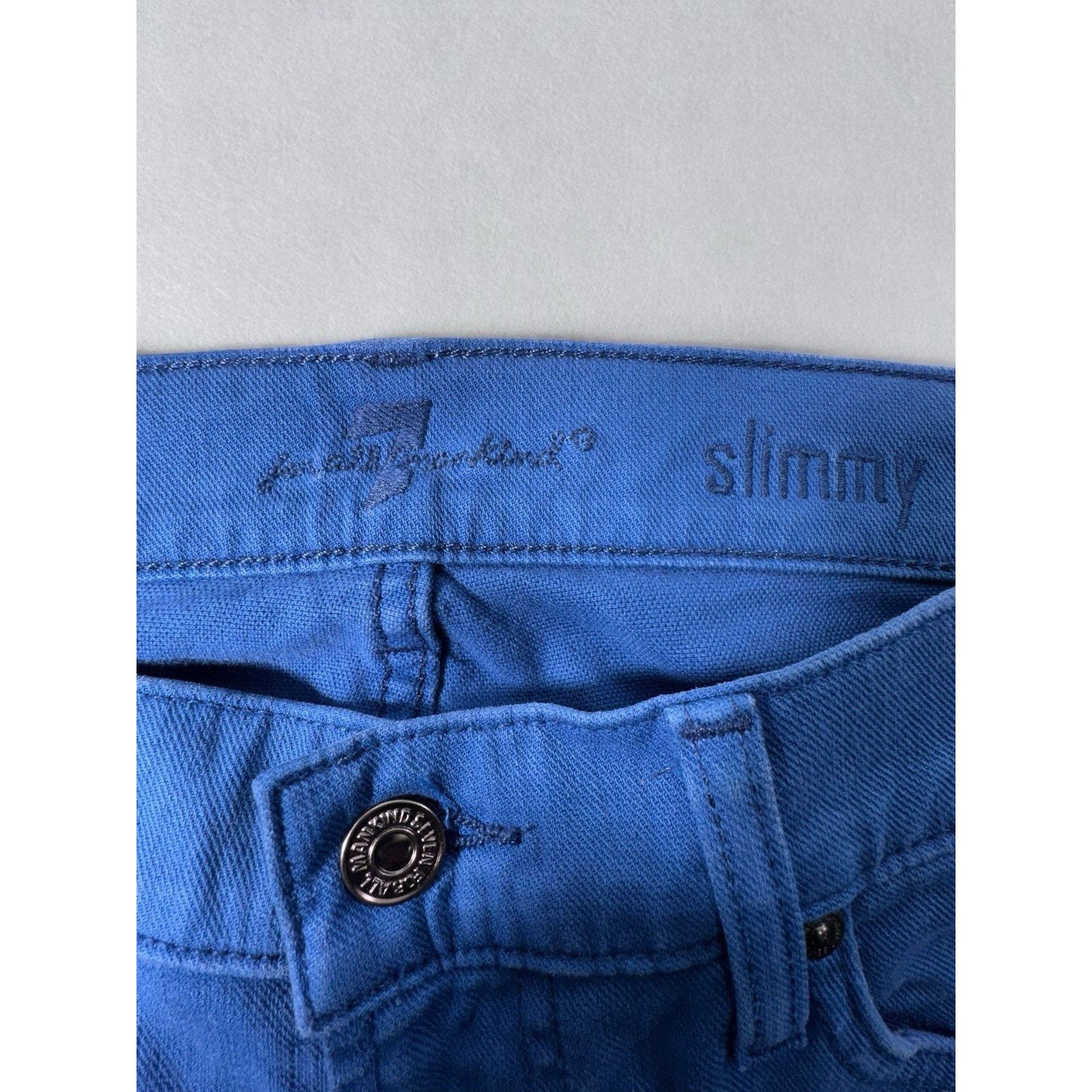 7 For All Mankind 7 For All Mankind Slimmy Jeans 32x33 Blue Slim Fit Stretch Size US 32 / EU 48 - 4 Thumbnail