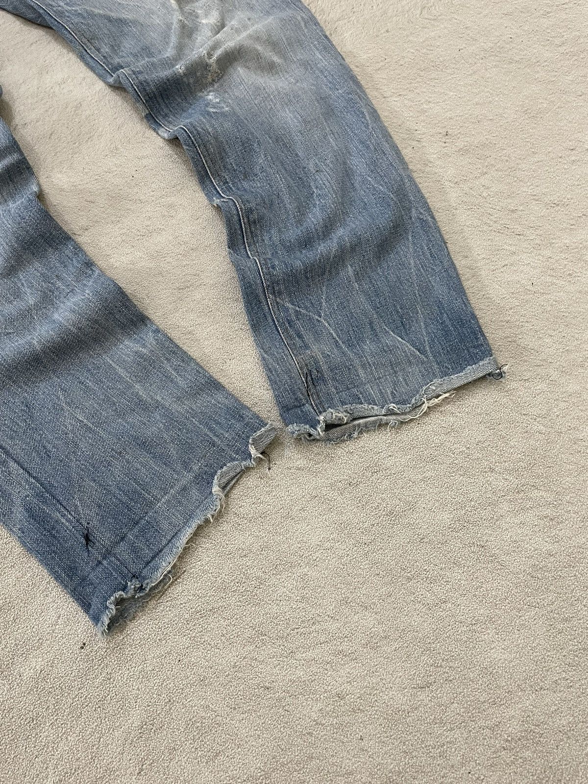 Japanese Brand 2000s Diesel Heavy Distressed Washed Ripped Jeans Y2K Japan Size US 28 / EU 44 - 3 Thumbnail