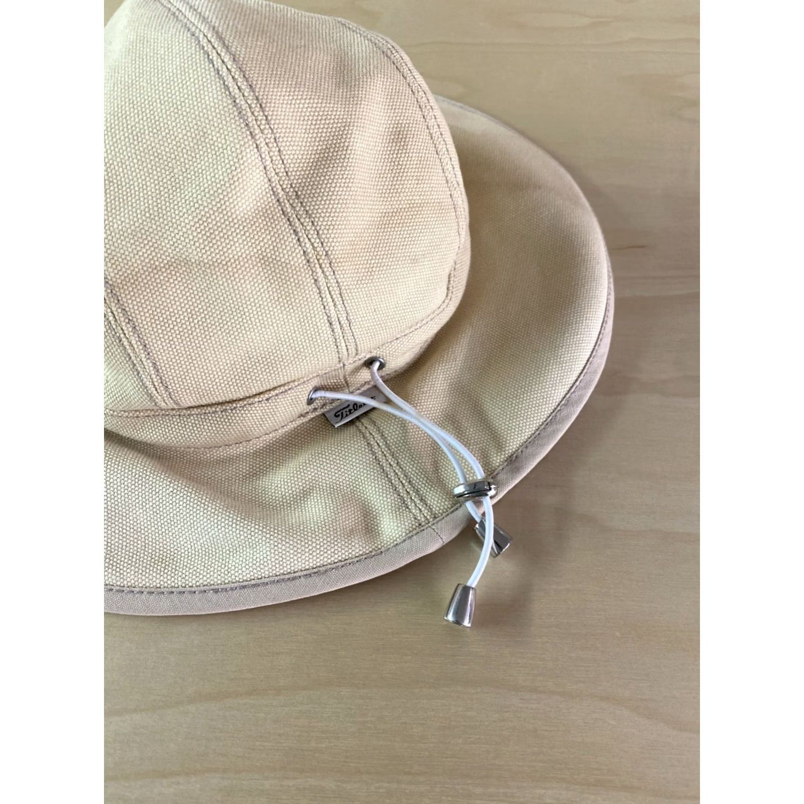 Titleist VINTAGE Titleist Womens Golf Visor Hat One Size Beige 100% Cotton Adjustable Summer Spring Girls Womens Size ONE SIZE - 2 Thumbnail