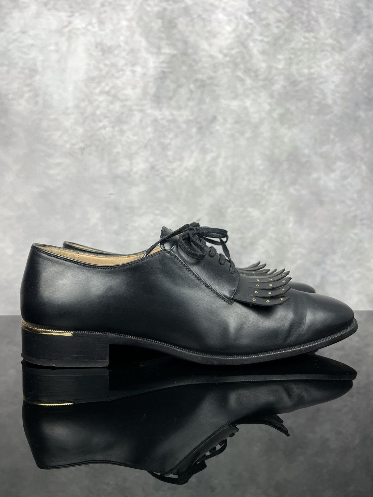 Salvatore Ferragamo Salvatore Ferragamo Women's Black Leather Oxford Size 9.5 C Size US 9.5 / IT 39.5 - 3 Thumbnail