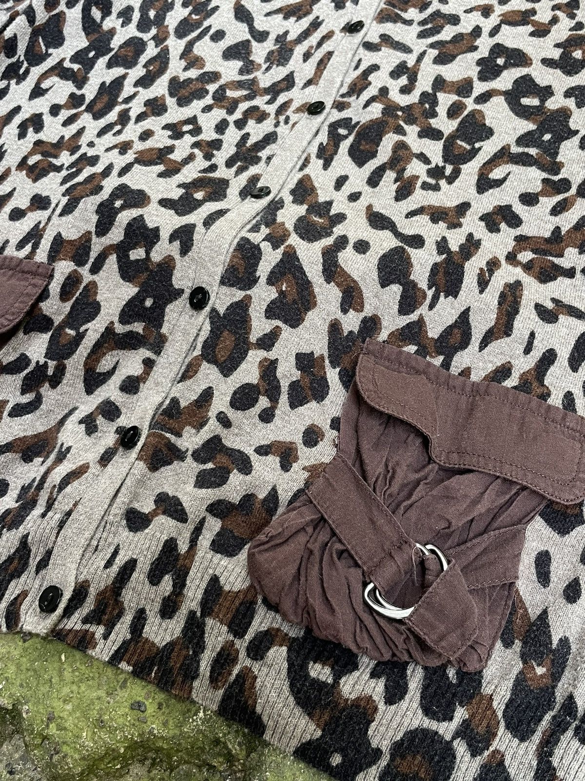 Adolfo Dominguez Adolfo Dominguez Leaopard Cardigan Pockets Brown RARE Size S / US 4 / IT 40 - 5 Thumbnail