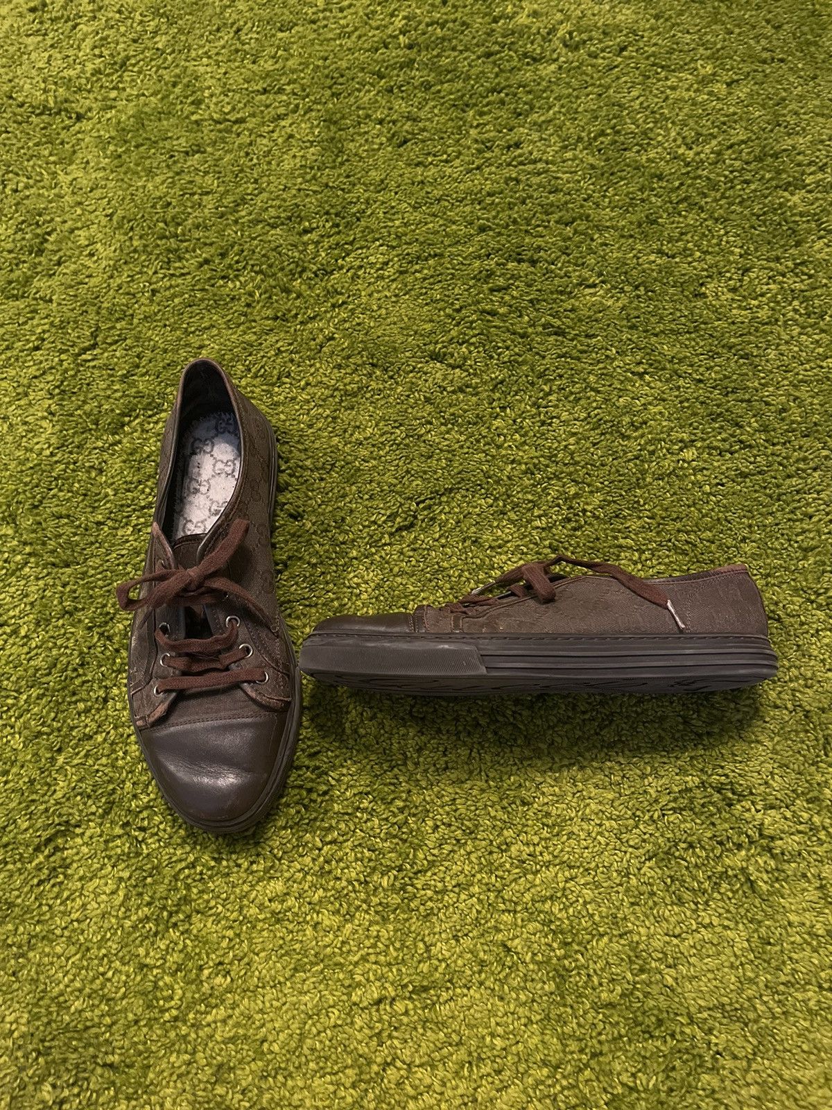 Designer × Gucci Gucci GG monogram leather sneakers Size US 8 / EU 41 - 1 Thumbnail