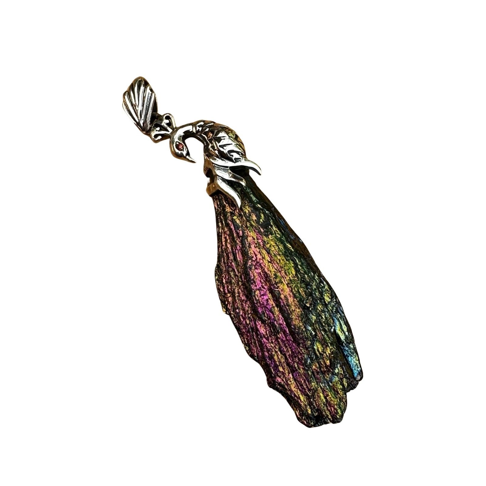 Vintage Sterling Silver Peacock Ore Pendant Size ONE SIZE - 1 Thumbnail