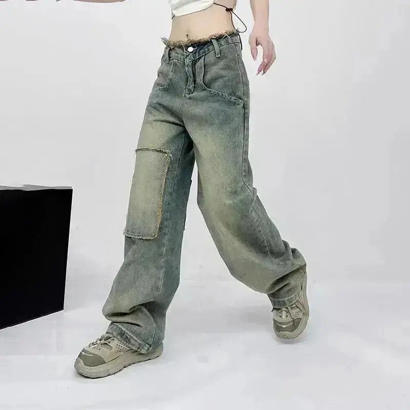 Japanese Brand Retro washed straight leg wide leg jeans Size US 32 / EU 48 - 2 Thumbnail