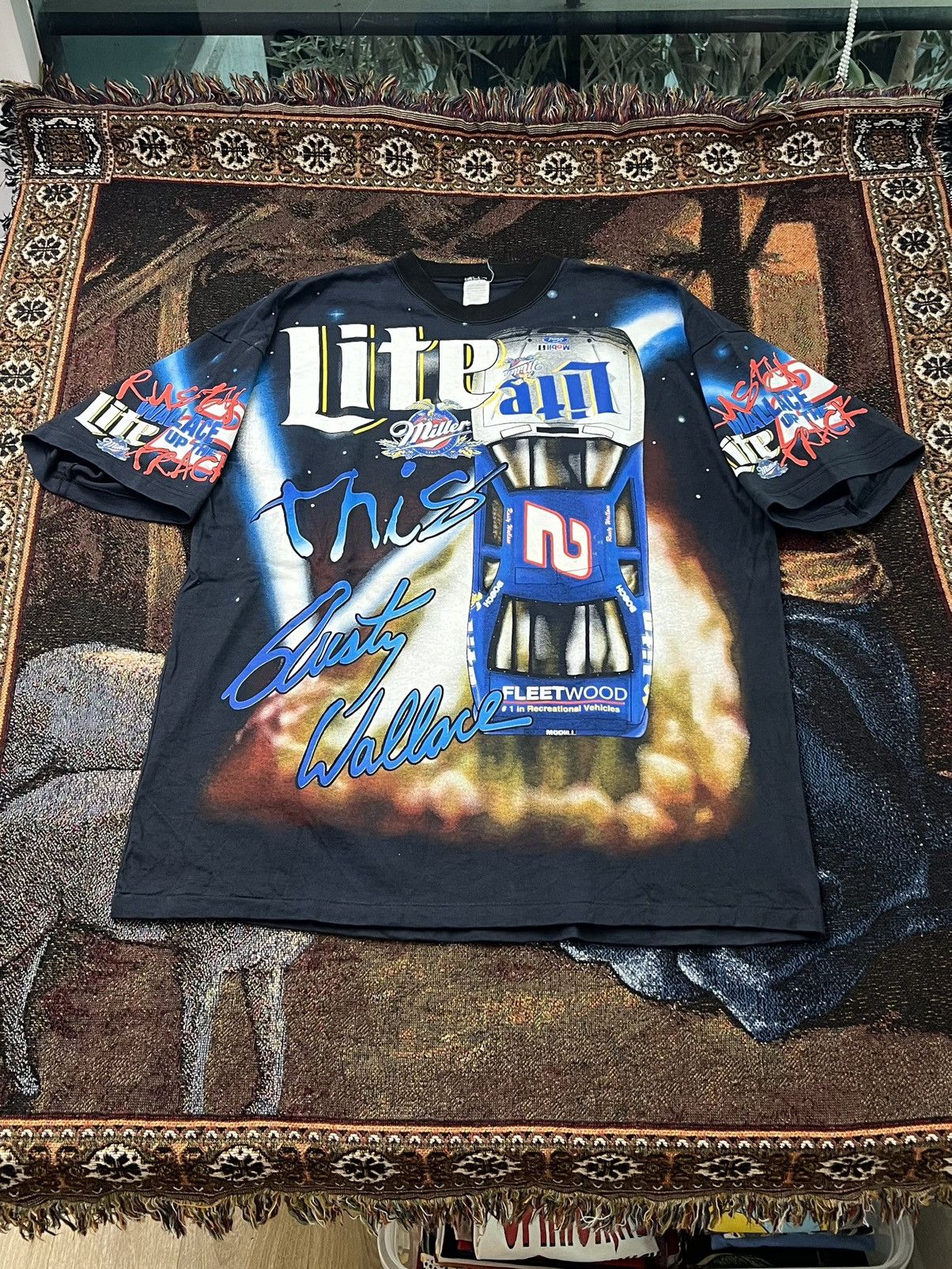 NASCAR Vintage NASCAR Rusty Wallace Miller Lite AOP Tee Size US XXL / EU 58 / 5 - 3 Thumbnail