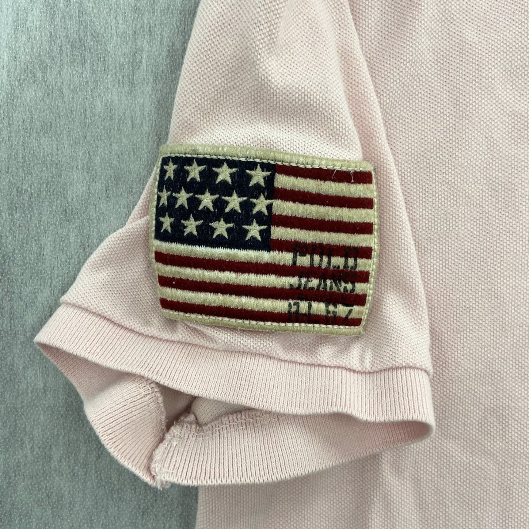 Ralph Lauren Vintage Ralph Lauren Polo Shirt Men Medium Pink USA Flag Embroidered Classic Polo All Seasons Size US M / EU 48-50 / 2 - 4 Thumbnail