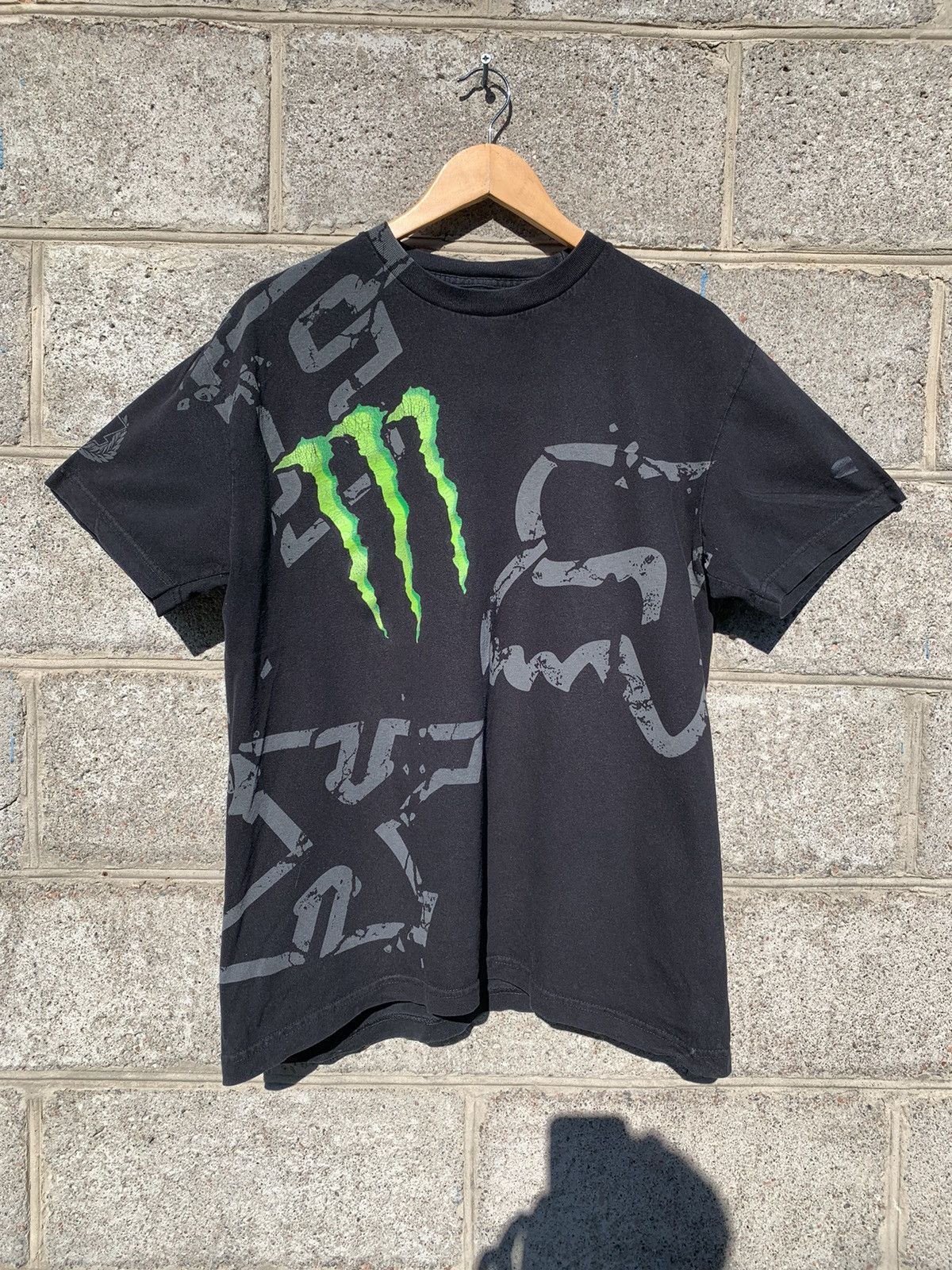 Fox Racing × Vintage Vintage Fox X Monster Energy Collaboration Rare Shirt Size US L / EU 52-54 / 3 - 10 Thumbnail