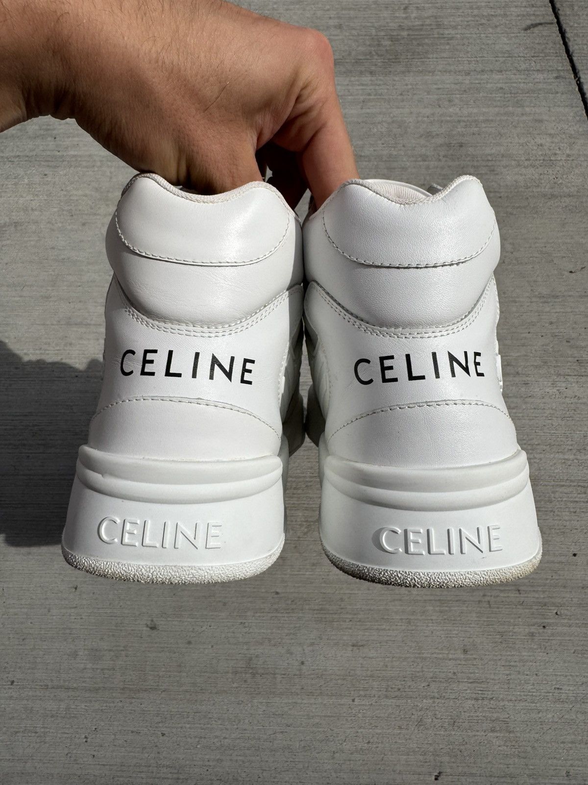 Celine CELINE CT-06 OPTIC WHITE LEATHER SNEAKERS 42 EU / 9 US Size US 9 / EU 42 - 4 Thumbnail