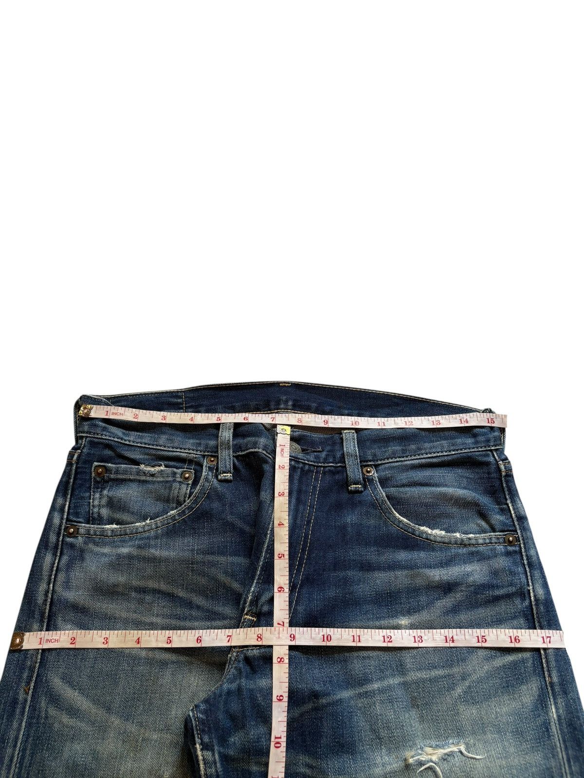 Levi's Vintage 90s Levis 503 Selvedge Mud Wash Distress Baggy Jeans Size US 32 / EU 48 - 12 Thumbnail