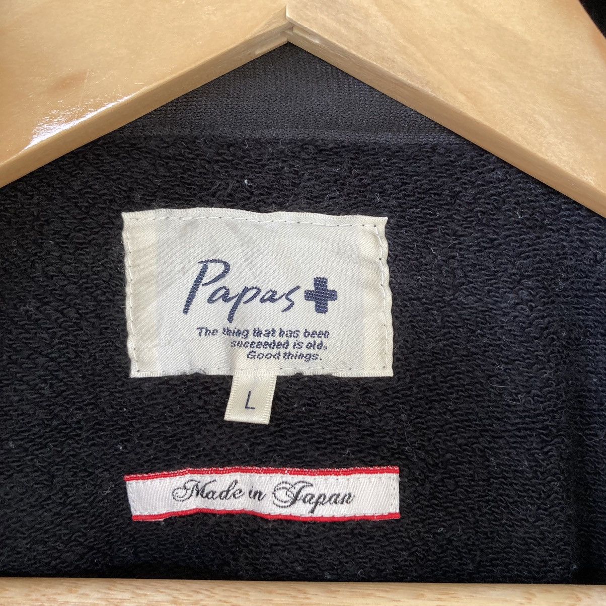 Japanese Brand Vintage 90s Papas Since 1986 Tokyo Quater Zip Made in Japan Size US L / EU 52-54 / 3 - 5 Thumbnail
