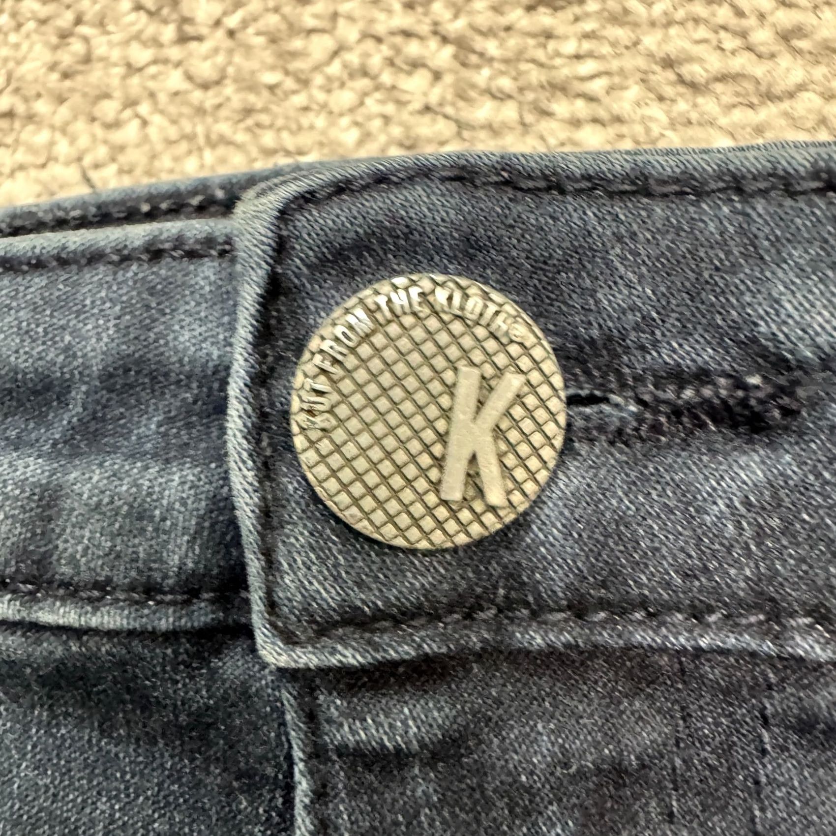 Vintage KUT from The Kloth Donna High Rise Ankle Skinny Jeans Womens 10 Dark Wash Denim Blue Skinny Jeans Women Size 10 Regular 32 Inseam 26 in Jeans Size 32" / US 10 / IT 46 - 3 Thumbnail