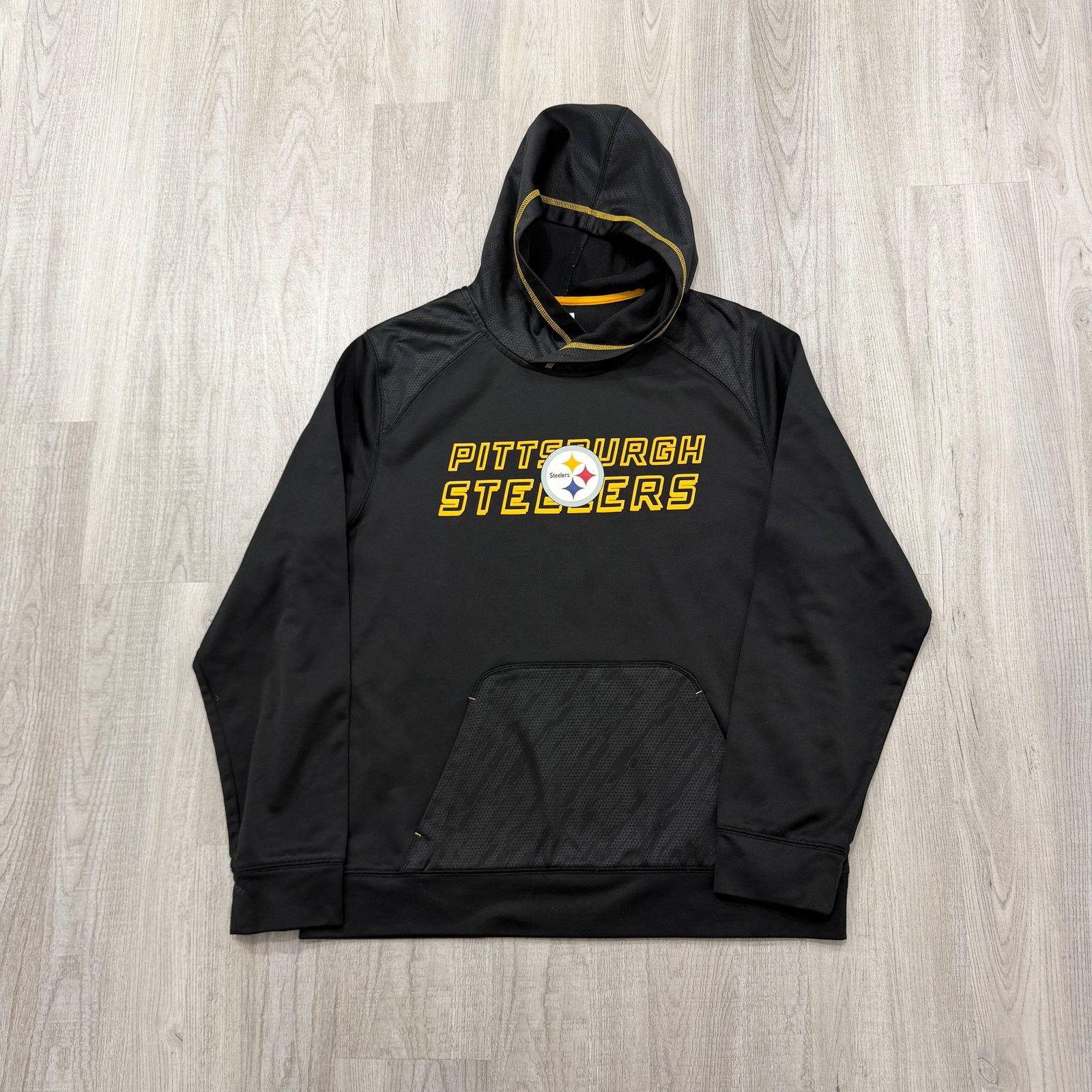 Vintage Pittsburgh Steelers Hoodie Men's Large Black Yellow Size US L / EU 52-54 / 3 - 1 Thumbnail